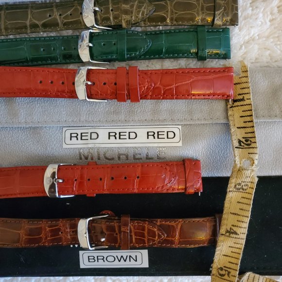 Authentic Michele Watch Band Lot of 20 Plus Unbranded Bands 36-Good Quality! - Picture 11 of 14